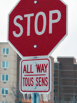Frozen Stop Sign
