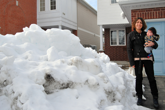Massive Pile of Snow in Front of the House