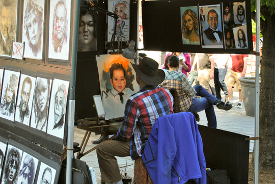 Caricaturist in Old Montreal
