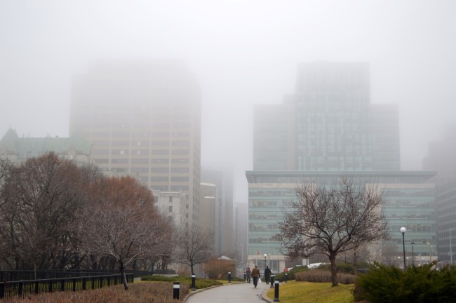Ottawa's Business District in the Fog