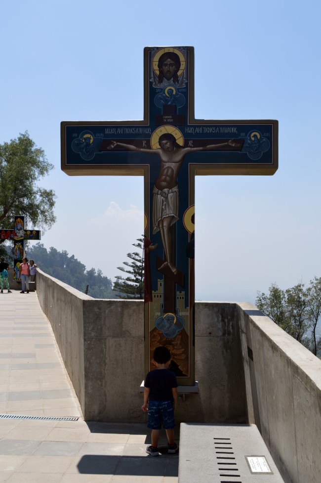 The walk to the sanctuary dedicated to the Immaculate Conception