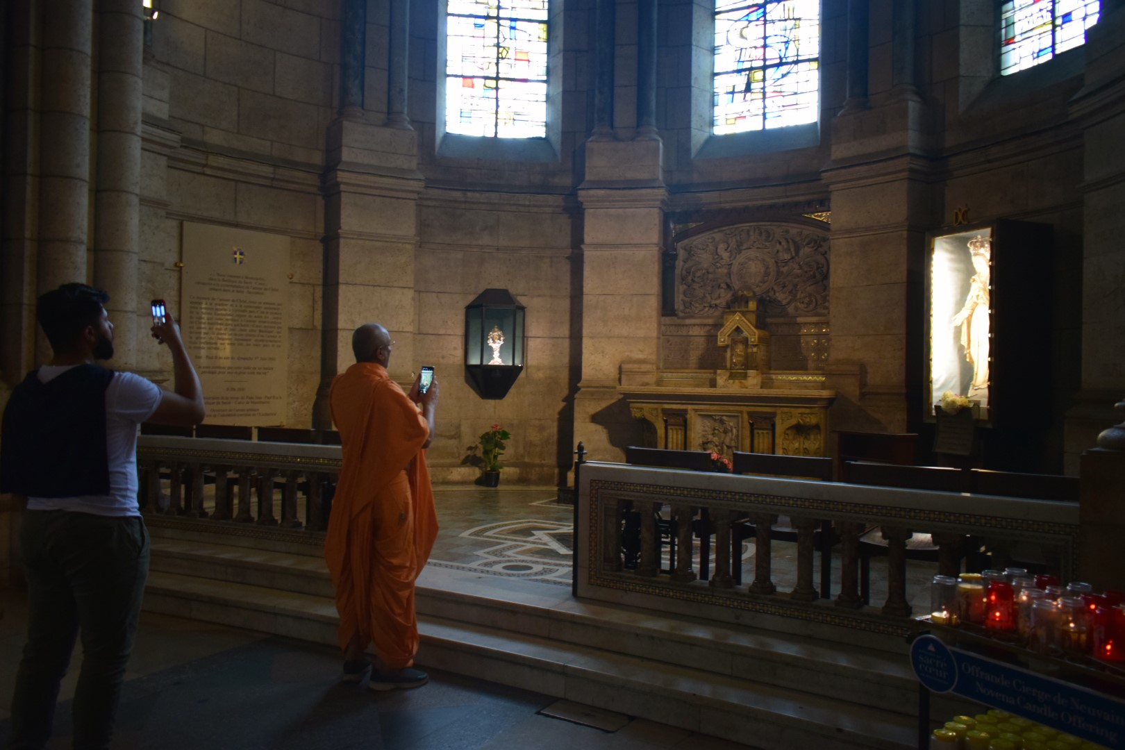 Monk inside the Basilique du Sacré-Cœur de Montmartre, Paris