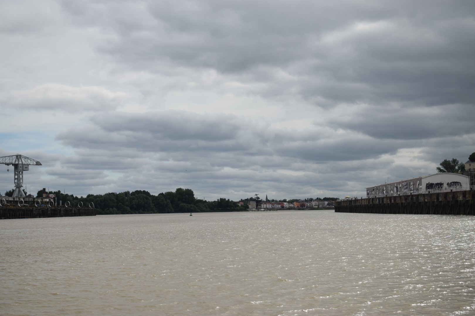 In the shuttle boat, crossing the Loire River to Trentemoult