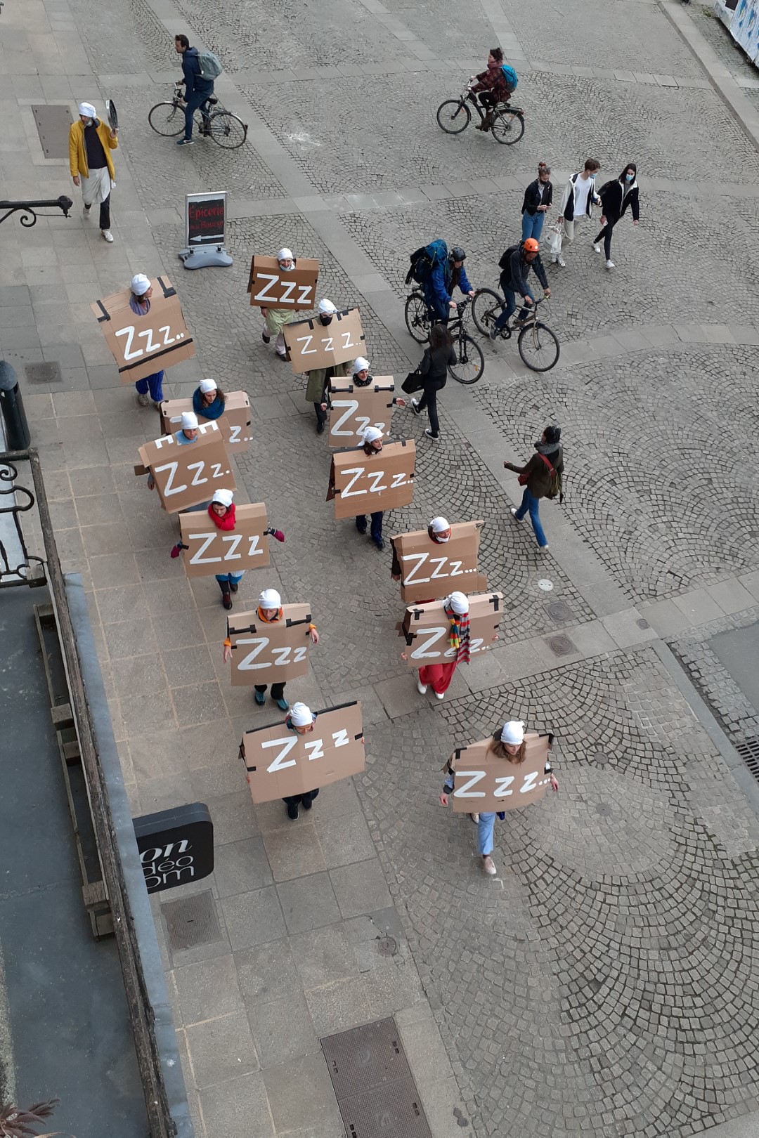Curfew "protest" in Nantes, March 2021
