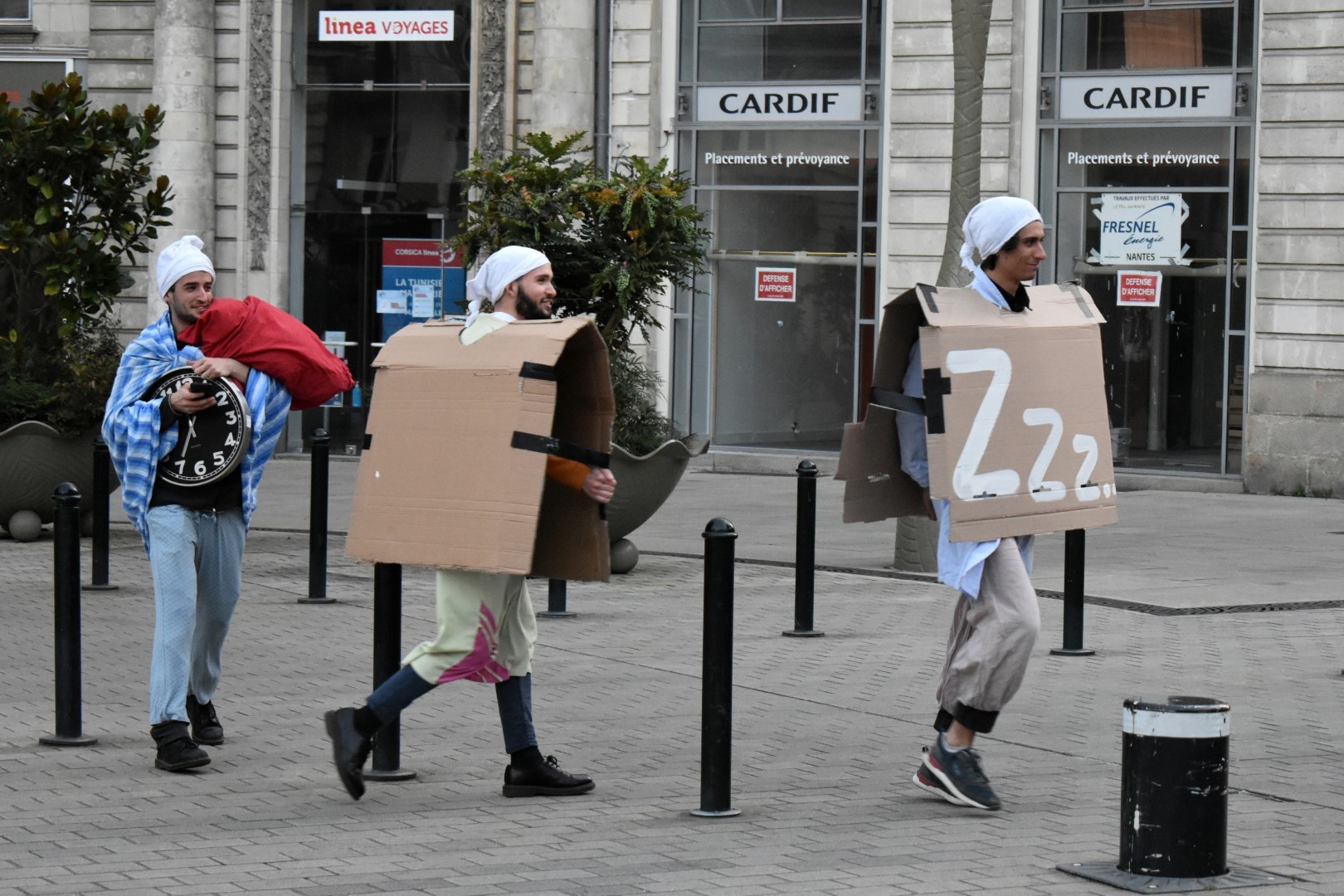 Curfew "protest" in Nantes, March 2021