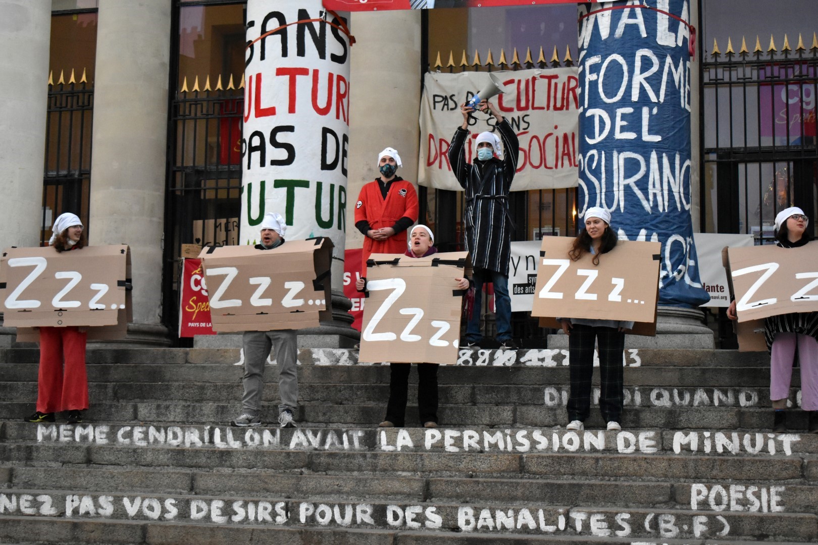 Curfew "protest" in Nantes, March 2021