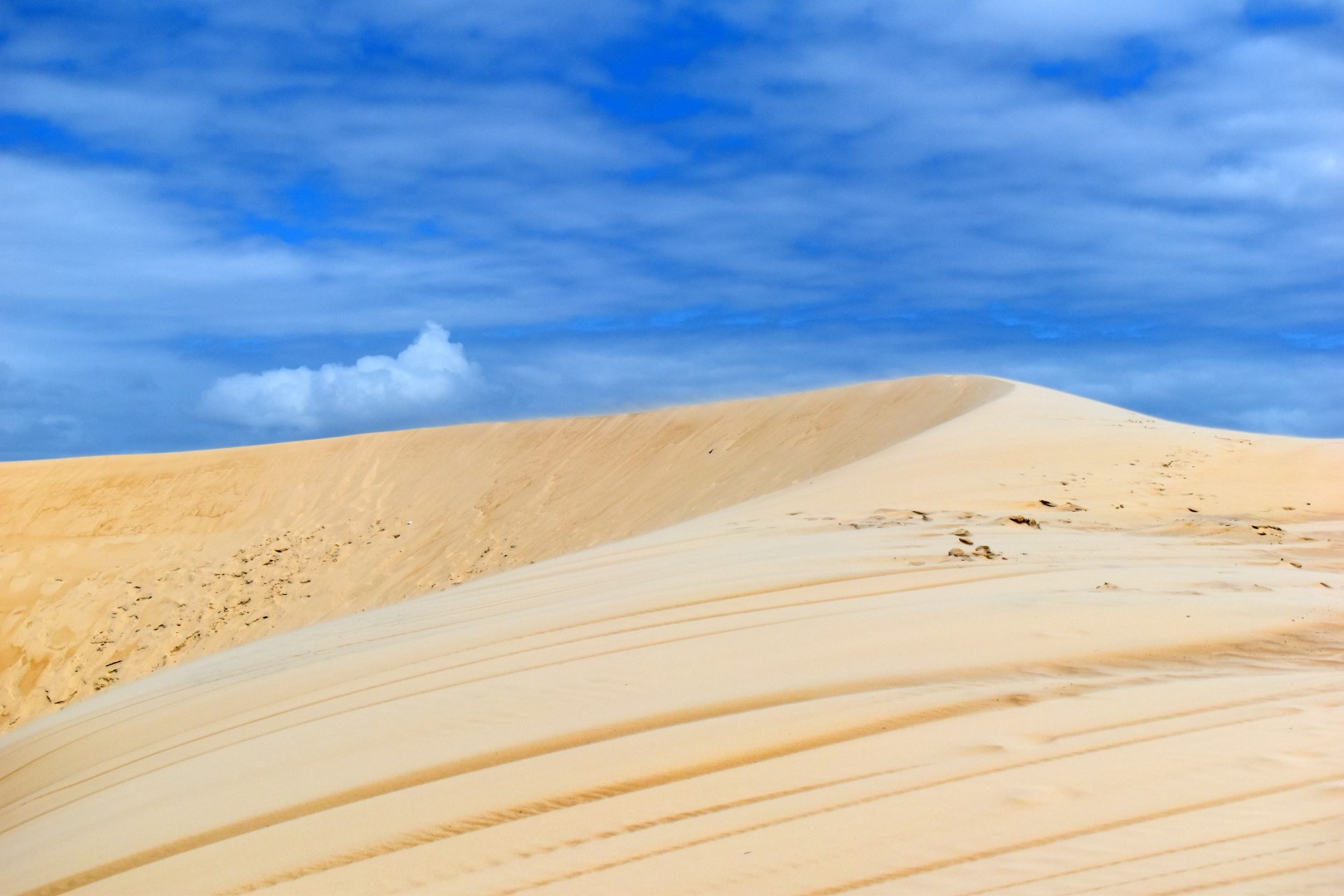 Across sand dunes from Praia dos Ingleses to Praia do Santinho, Santa Catarina Island