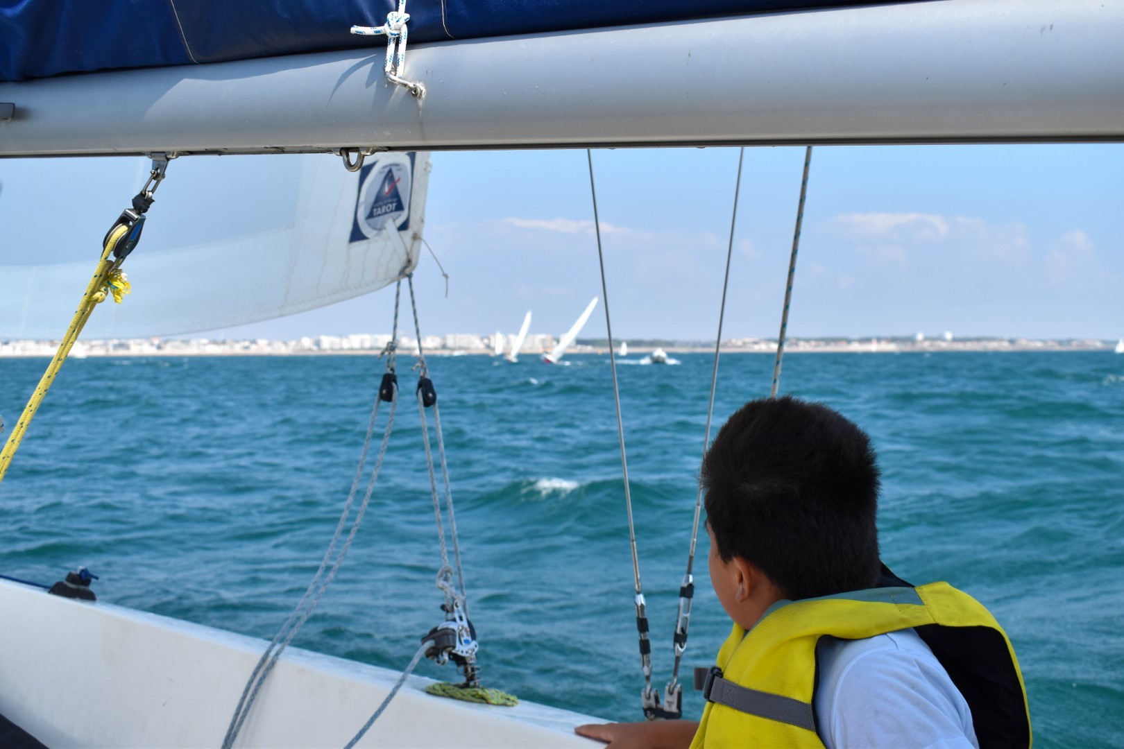 Sailing lesson on a three-masted schooner, the "Fillao", Les Sables d'Olonne