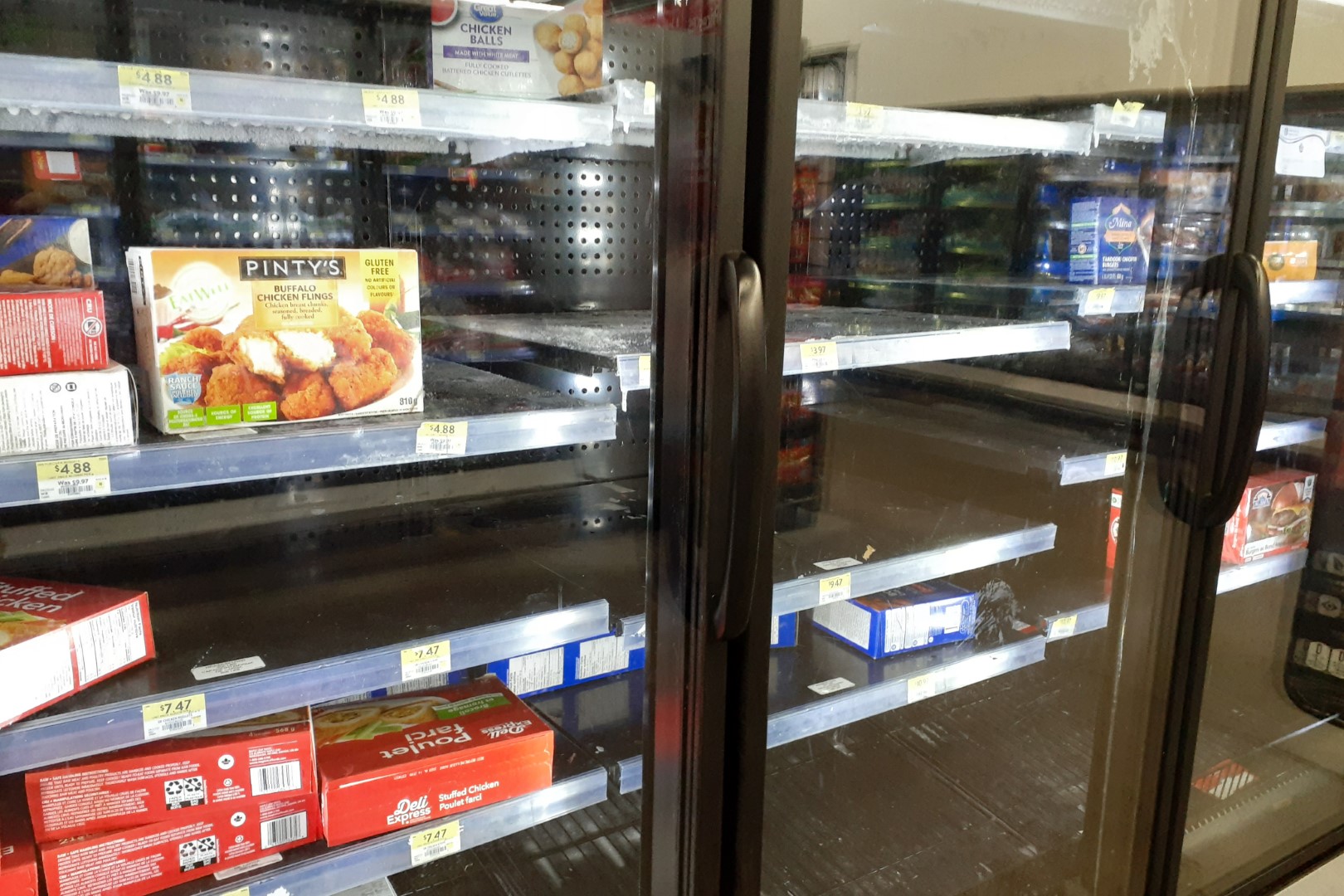 Empty shelves at Walmart, Ottawa, September 2022