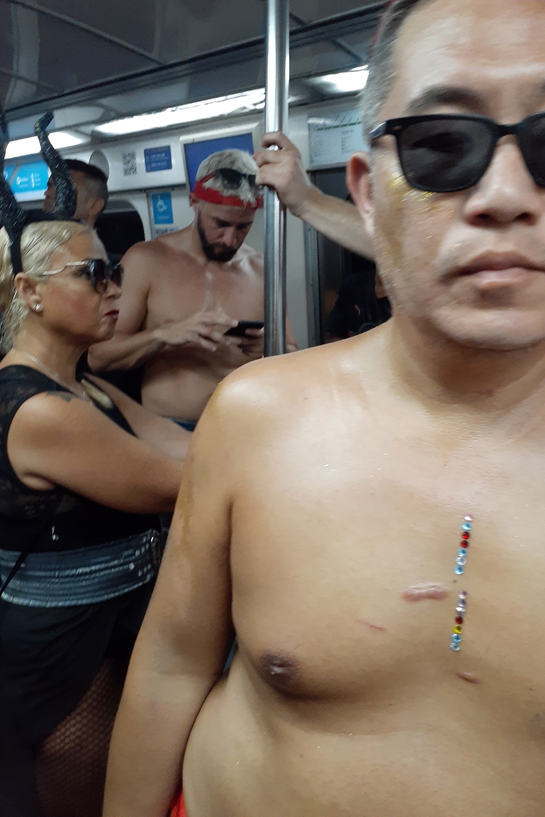In the subway to Copacabana