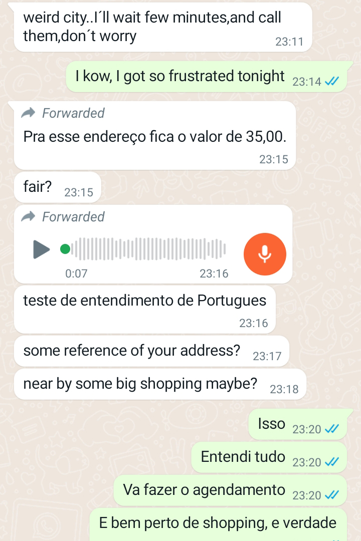 When your Brazilian friend helps you from across the country