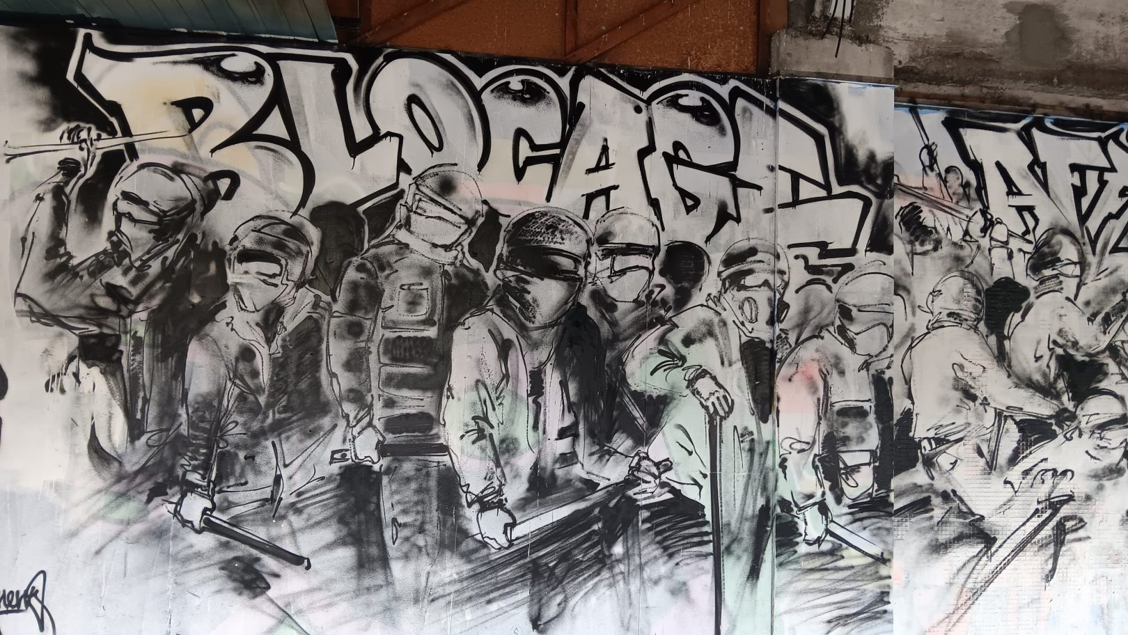 Protest-inspired wall art, 3 Rue Marcel Sembat, Nantes