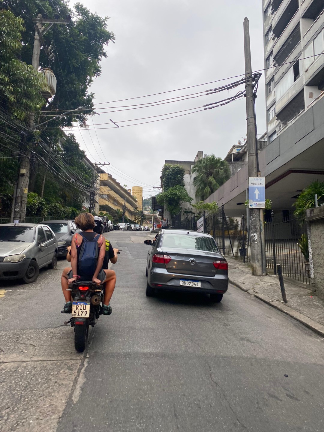 The moto-taxi ride up to the Vigidal favela