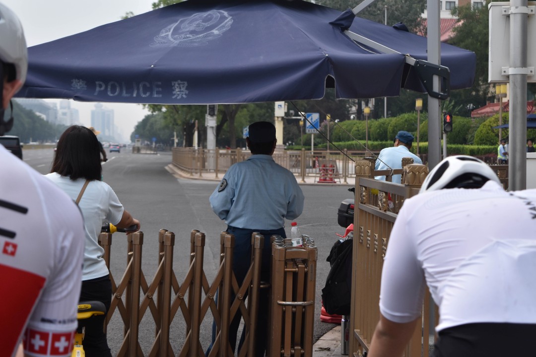 Biking around Tian An Men, on Chang An Jie