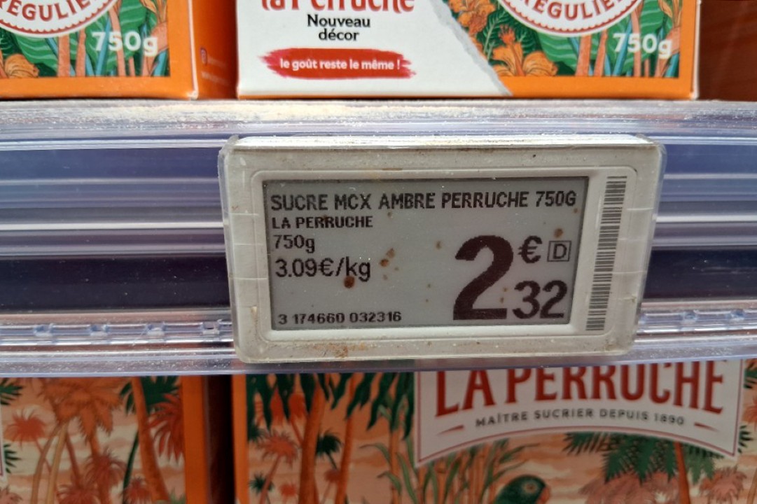French shelf tags, October 2025, Nantes