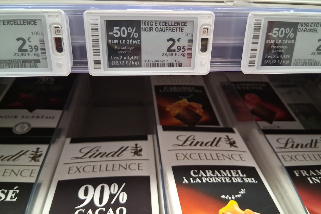 French shelf tags, October 2025, Nantes