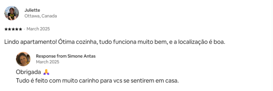 The review I left on this Airbnb