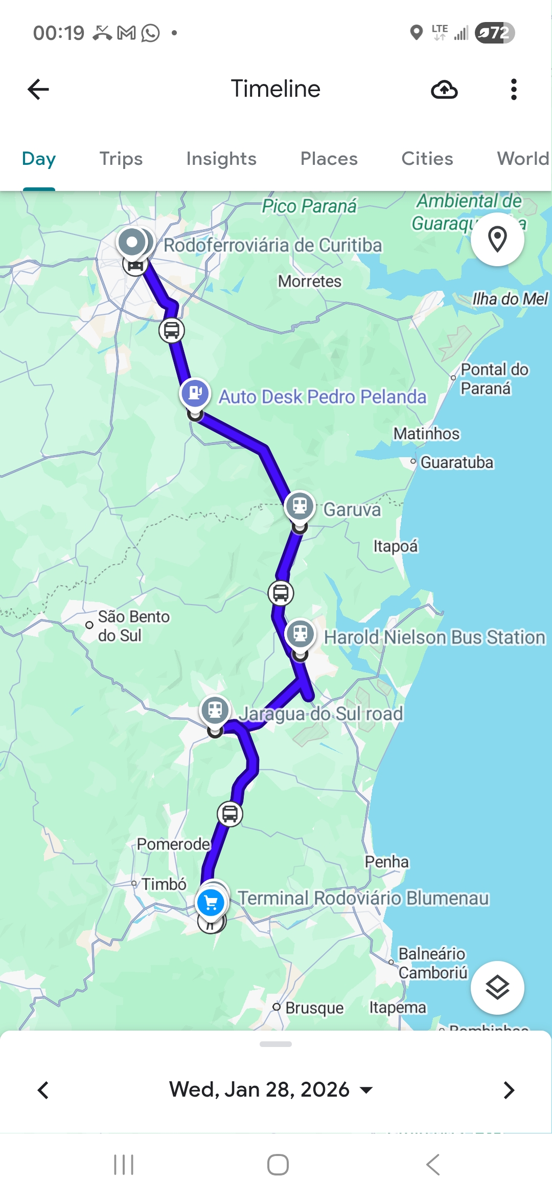 Curitiba to Blumenau