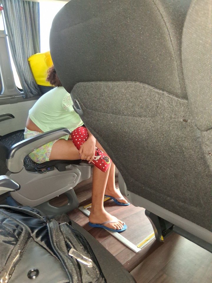 In the Catarinense bus from Curitiba to Blumenau