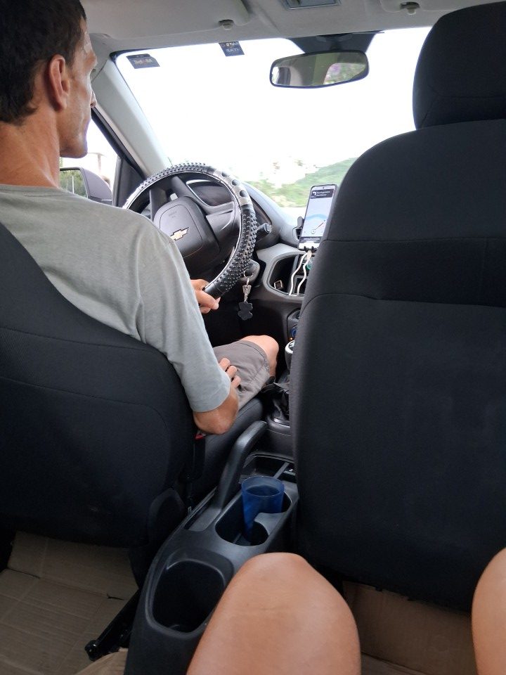 Finally in the Uber to my Blumenau Airbnb