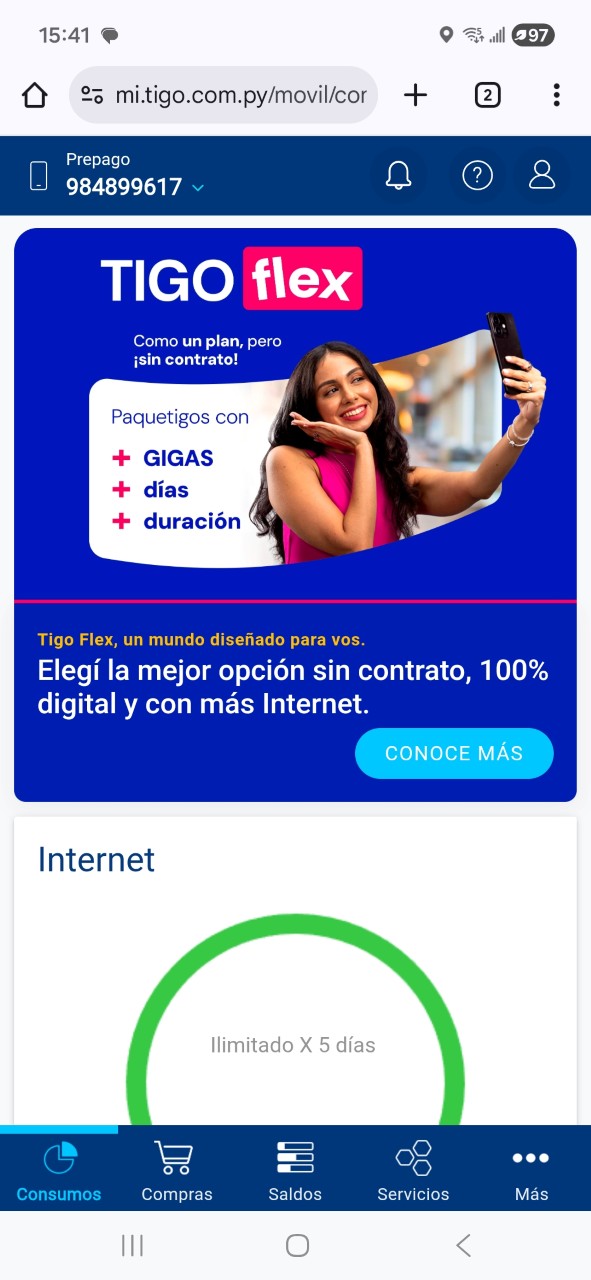 My new Paraguay SIM card