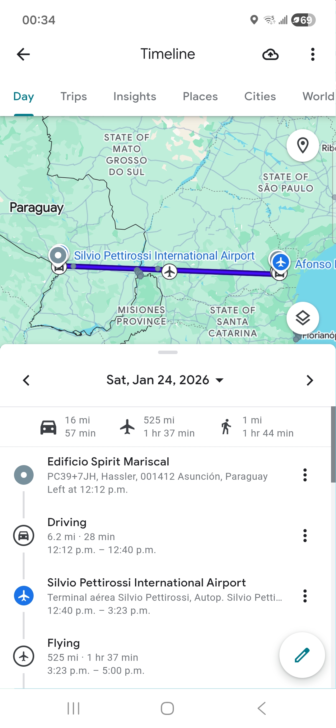 Asunción (Paraguay) → Curitiba (Brazil)
