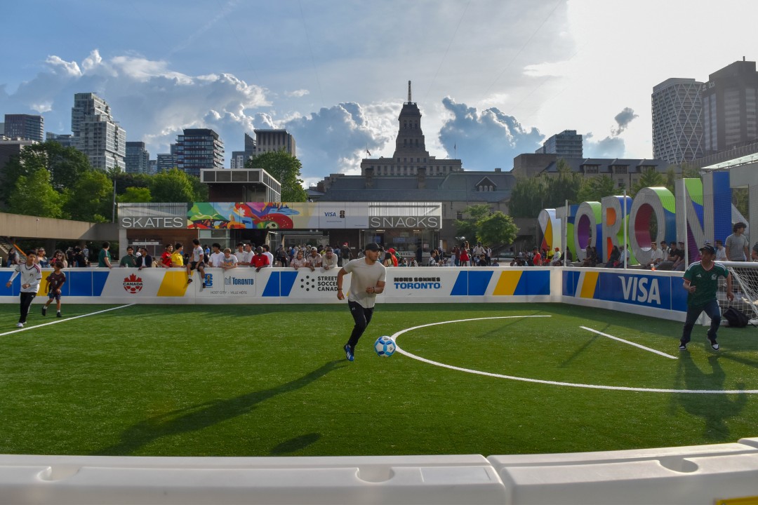 FIFA World Cup 2026 day 1, Nathan Phillips Square, 100 Queen St W, Toronto