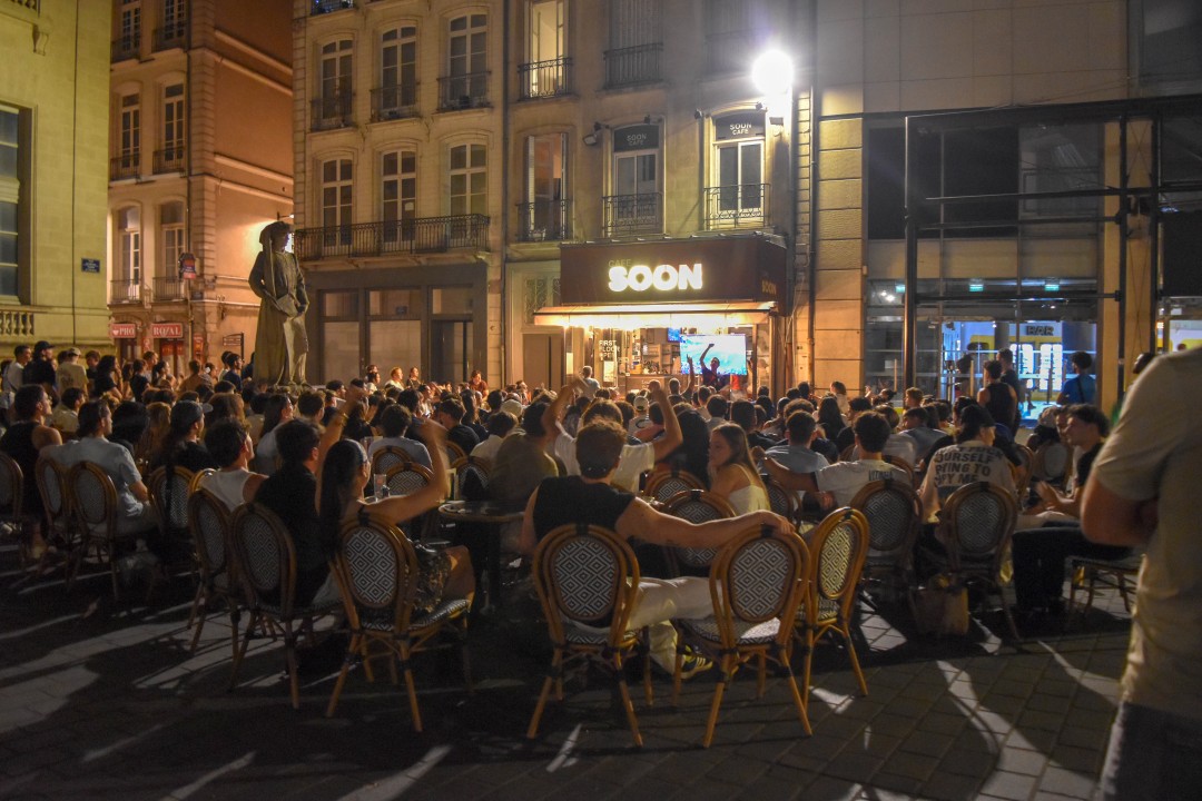 FIFA World Cup 2026. Quarter Finals, France vs. Morocco, place du Commerce, 44000 Nantes
