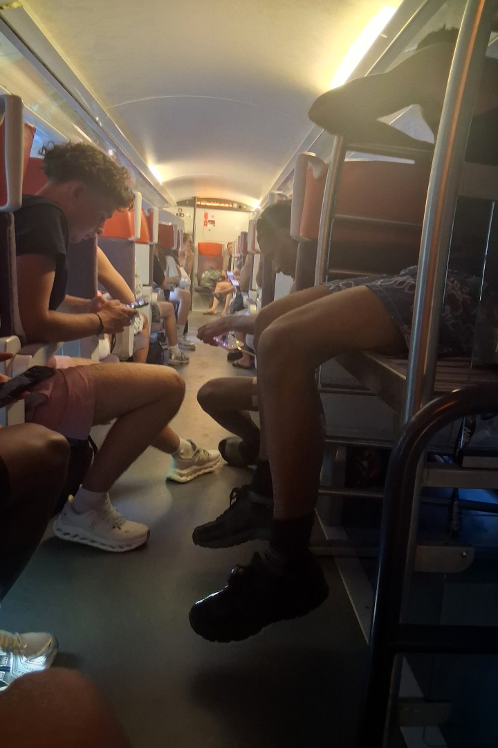 In the train from La Baule to Nantes