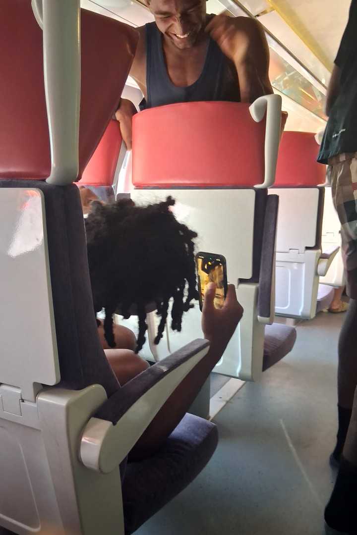 In the train from La Baule to Nantes