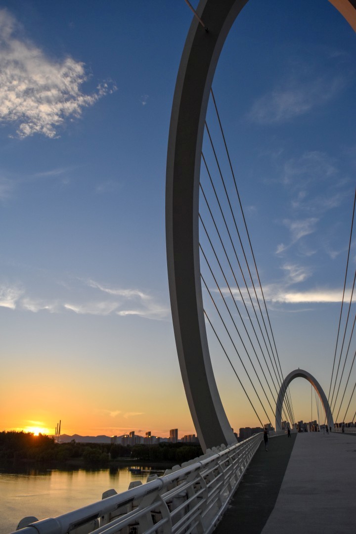 Pedestrian Eye Bridge (眼步桥, Yǎnbù Qiáo) — Nanjing, Jiangsu, China.