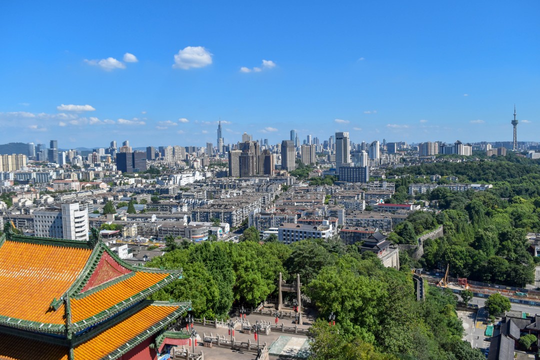 Yuejiang Tower (阅江楼, Yuèjiāng Lóu) — Gulou District, Nanjing, Jiangsu, China.