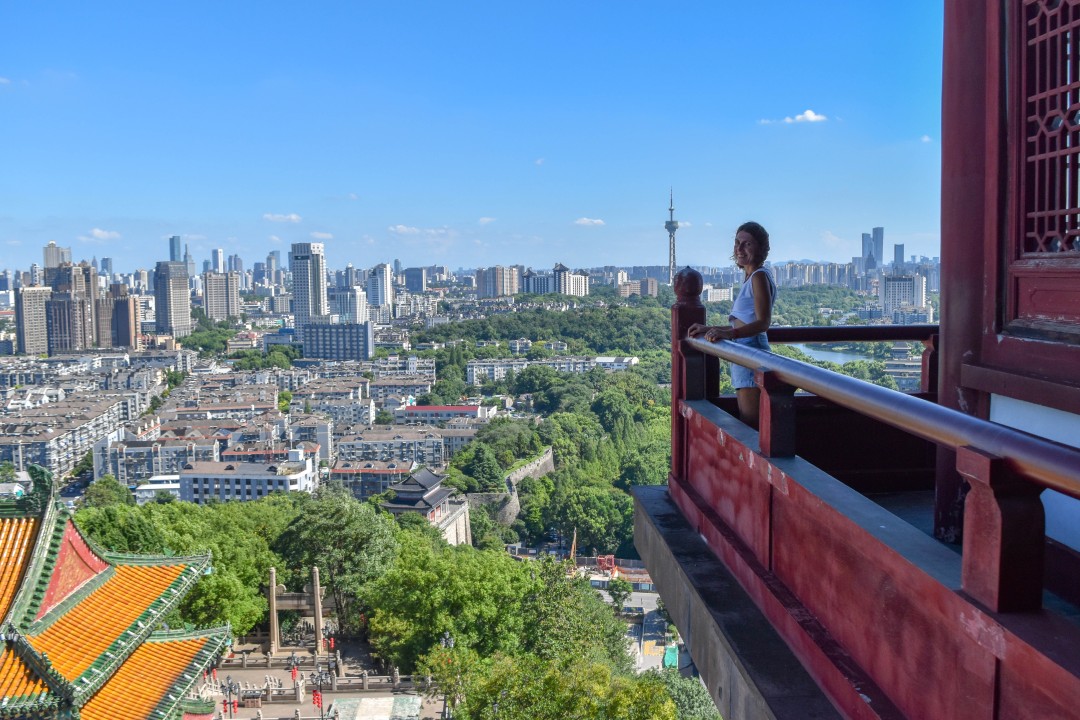 Yuejiang Tower (阅江楼, Yuèjiāng Lóu) — Gulou District, Nanjing, Jiangsu, China.