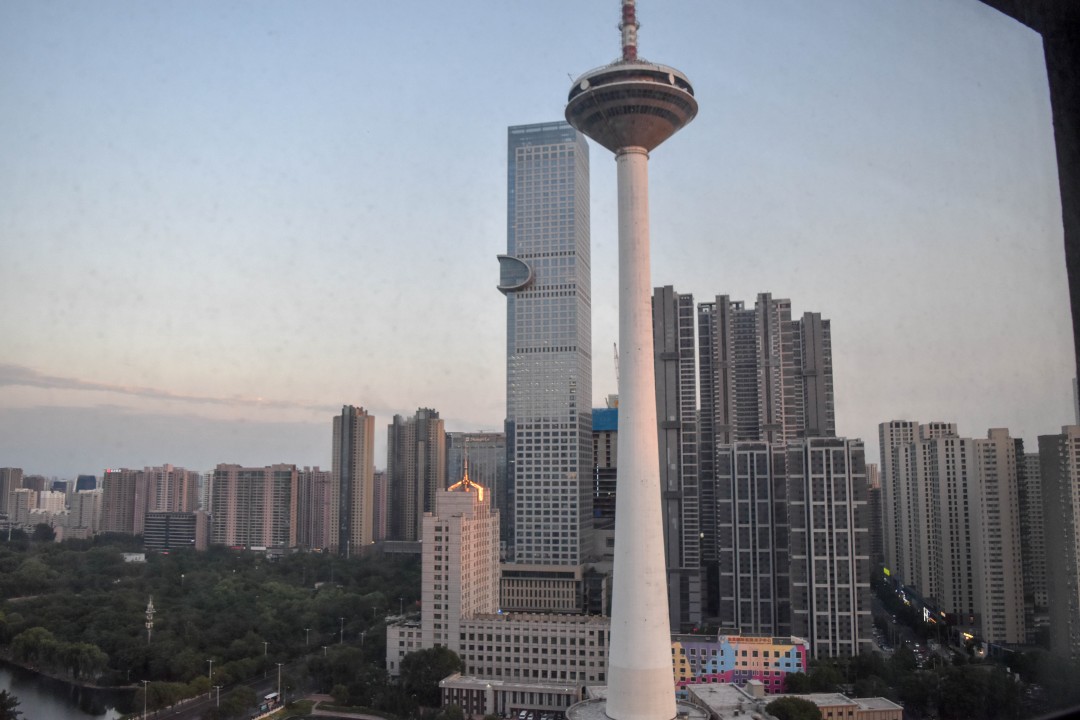 View from the apartment, Youth Park (青年公园, Qīngnián Gōngyuán), Shenhe District, Shenyang, Liaoning, China.