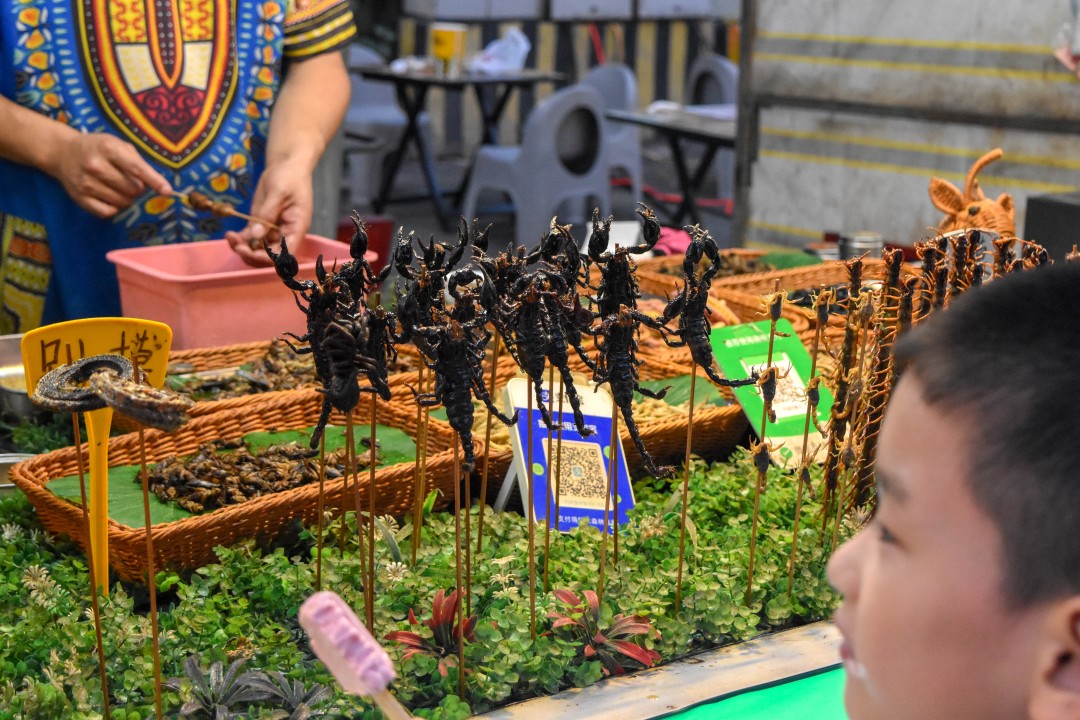 Night market on 南一经街 (Nányī Jīng Jiē), Shenhe District, Shenyang, Liaoning, China.