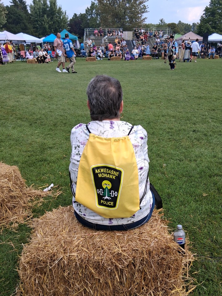 Akwesasne Mohawk Police bag at the Akwesasne International Powwow — Sept. 13, 2026, Lamoureux Park, Cornwall, Ontario, Canada