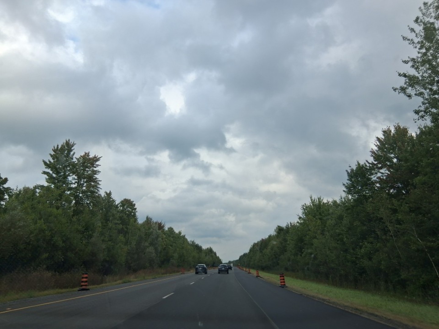 Farmland along the road between Ottawa and Cornwall, Ontario