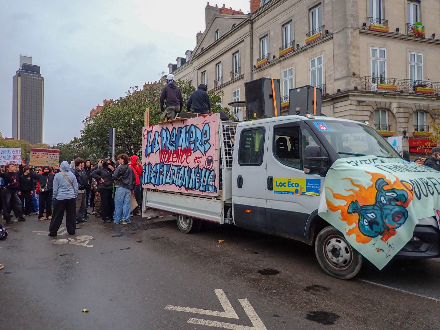 One of the four simultaneous protests — Oct. 24, 2026, Nantes, Pays de la Loire, France