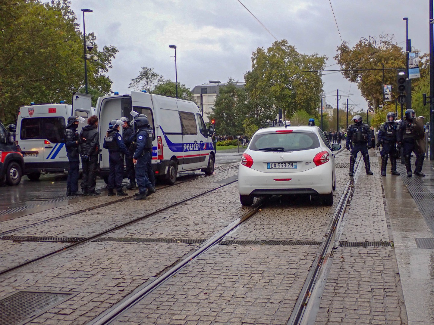 Protester arrested — Oct. 24, 2026, Nantes, Pays de la Loire, France